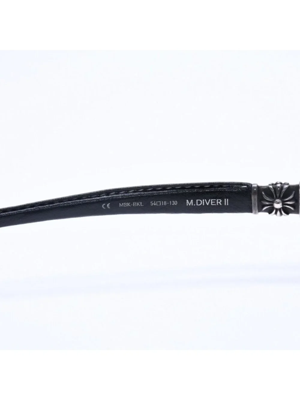 Chrome Hearts M Diver 2 CH Plus Temple Leather Sunglasses Eyewear 925 Sterling